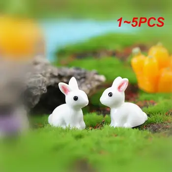 1 ~ 5ШТ Мини-кроликов из смолы, миниатюрные фигурки, орнамент 