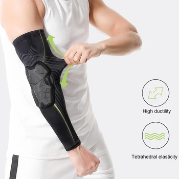 1 шт. компрессионная накладка для защиты рукава для рук Защита для поддержки локтя Компрессионная накладка для рук для наружного баскетбола футбола велосипеда