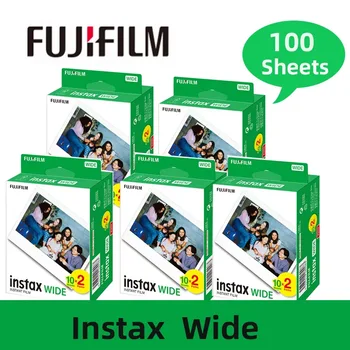 10-100 Листов Фотобумаги Fujifilm Fuji Instax Instant Шириной 5 дюймов Белого Цвета Для Фотоаппарата Fuji Instant Camera 300/200/210/100/500AF 17