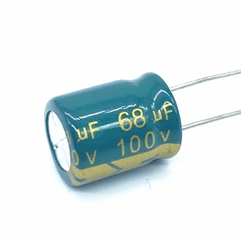 10 шт./лот 68 МКФ 100 В 68 МКФ алюминиевый электролитический конденсатор размер 10X13 20% 6