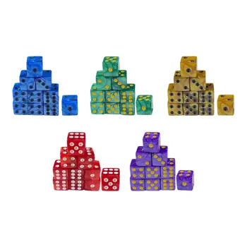10 штук кубиков с круглыми углами 0,6 дюйма, учебные пособия, прочные двухцветные кубики 18