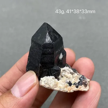 100% натуральный кристалл эпидотового полевого шпата образец руды черного хрусталя в Шаньдуне, Китай 19