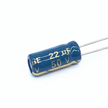 100 шт./лот алюминиевый электролитический конденсатор 50 В 22 МКФ Размер 5 *11 22 МКФ 20% 10