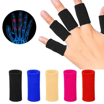 10шт Эластичные спортивные рукава для пальцев При артрите Защита пальцев для баскетбола на открытом воздухе Защита пальцев Спортивная безопасность 8