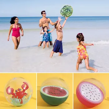 16-дюймовый Фруктовый надувной шар из прозрачного ПВХ, Играющий на пляже в мяч, игрушки для бассейна, Веселые игрушки для водных детских вечеринок, подарок 15