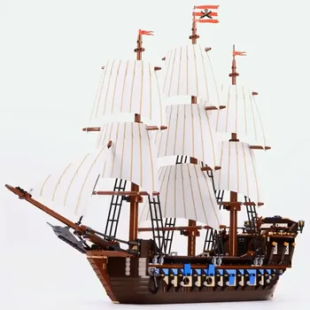 1709 ШТ Императорский Флагманский Корабль Строительные Блоки Набор Пиратская Лодка Модель Совместимая 10210 22001 Рождественские Подарки Для Детских Игрушек 8