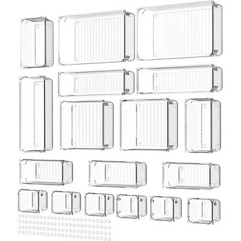 18 шт. Система органайзеров с отдельными выдвижными ящиками, органайзер без выдвижных ящиков, прозрачный ящик для хранения с выдвижными ящиками 6
