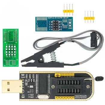 1шт CH341A 24 25 Серии EEPROM Flash BIOS USB Программатор Модуль + SOIC8 SOP8 Тестовый Зажим Для EEPROM 93CXX/25CXX/24CXX 14