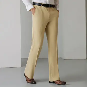 2023 Новая летняя мода Премиум-класса, Повседневный деловой Прямой рукав, Высокая талия, Свободный Однотонный костюм из тонкого шелка льда, крутые мужские брюки H18 13
