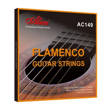 2023 новые Струны для гитары Alice AC149 Flamenco Из Хрустального Нейлона и Карбона, Медная Обмотка с Серебристым Покрытием, Антикоррозийное Покрытие