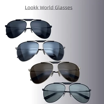 2023 Новый B0244SA Высококачественные Мужские Солнцезащитные очки Модные Роскошные Брендовые Дизайнерские Металлические Женские Уличные УФ Классические Очки Пилота Gafas 11