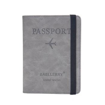 2023 Чехол для визитных карточек, RFID-обложки для деловых паспортов, держатель многофункционального удостоверения личности, чехлы-бумажники из искусственной кожи, аксессуары для путешествий 8