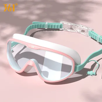 361 ° Взрослые Противотуманные очки с защитой от ультрафиолета, водонепроницаемые регулируемые силиконовые очки для плавания, очки для пляжного серфинга в большой оправе, очки для купания 2