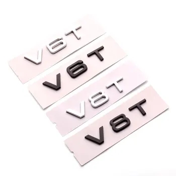 3D ABS V6T V8T V10 логотип Боковое Крыло Эмблема Значок Наклейка для Audi A4 A5 A6 A7 A8 Q5 Q7 S3 S4 S5 S6 RS 9