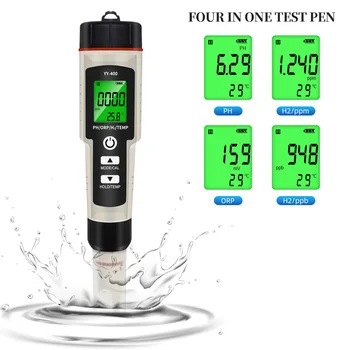 4 в 1 Измеритель температуры PH ORP H2, насыщенный водородом, Портативная ручка, детектор качества и чистоты воды для аквариумного бассейна, гидропоники 4