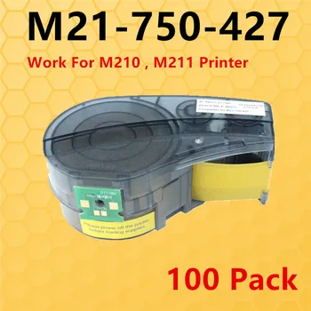 50 ~ 100PK Новая Версия С ЧИПОМ M21-750-427 Картриджи для Виниловых Этикеток Ribbon Maker для Brady M210, M211 Labeller Printer 19,1 мм 7