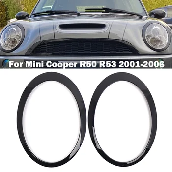 63126917835 Пара глянцевых черных колец для отделки фар Mini Cooper R50/R53 2001-2006/Cabrio R52 2004-2008 9