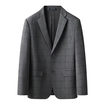 7694-T-Business slim профессиональная официальная одежда корейская версия серого повседневного мужского костюма 8