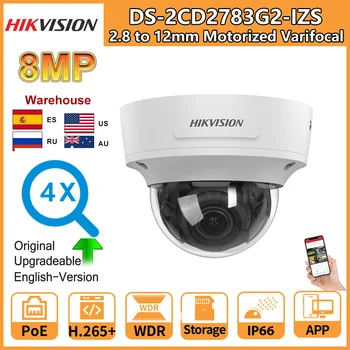 8-Мегапиксельная IP-камера Hikvision 4K Security DS-2CD2783G2-IZS AcuSense с 4-кратным Зумом 2,8–12 мм с моторизованным Переменным Фокусным расстоянием Видеонаблюдения 20