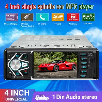 Ahoudy 1 Din Автомагнитола Авторадио Стерео Аудио 4,0 Дюймовый MP5 Видеоплеер USB MP3 TF Проводной Carplay Android Автоматический Мультимедийный Плеер 6