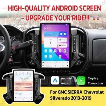 Android 11, 8 + 128 Г Мультимедийный Плеер Qualcomm Для GMC SIERRA Chevrolet Silverado 2013-2019 Авто Радио Стерео Беспроводной Carplay 18