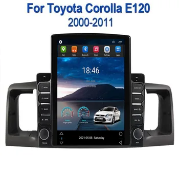 Android 12 Tesla IPS Экран Автомагнитолы Для Toyota Corolla E130 E120 BYD F3 Мультимедийный Плеер GPS Навигация Стерео Без 2din DVD 5