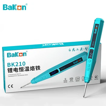 Bakon BK210 Портативные комплекты беспроводных электрических паяльников Наконечник C210 Литиевая батарея емкостью 3200Amh Автоматический режим работы Инструменты для сварки олова 8