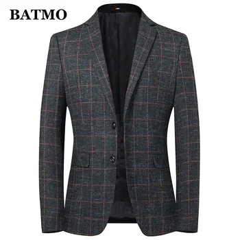 Batmo 2023 новое поступление, высококачественный шерстяной клетчатый повседневный блейзер для мужчин, мужские костюмы, куртки, пиджаки для мужчин · 9837 12