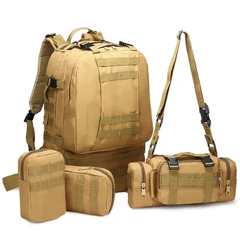 Borsa tattica militare da 50 litri, zaino mimetico da campeggio rimovibile borsa sportiva da arrampicata impermeabile all'aperto 18
