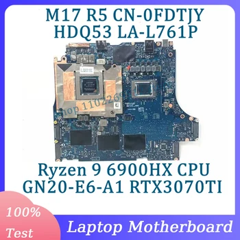CN-0FDTJY 0FDTJY FDTJY LA-L761P Для материнской платы ноутбука DELL M17 R5 С процессором Ryzen 9 6900HX GN20-E6-A1 RTX3070TI 100% Протестировано Хорошо 2