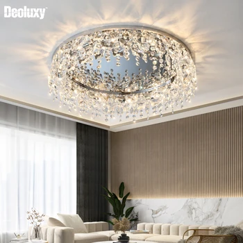 DEOLUXY Современная потолочная люстра для гостиной дизайнерский светильник с бабочкой из хрусталя luxury home deocr led cristal lustre 19