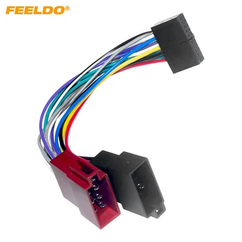 FEELDO Universal Auto Stereo Conversion Штекерный провод-адаптер с 20 контактами на 2-головное ISO-радио, Жгут проводов Оригинальных головных устройств, кабель