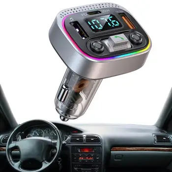 Fm-передатчик Blue Tooth для автомобиля, Модулятор громкой связи, автомобильный радиомодулятор, MP3-плеер с 3 USB-портами, адаптер быстрой зарядки для автомобиля 8