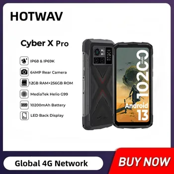 HOTWAV Cyber X Pro 12 ГБ + 256 ГБ Прочные смартфоны 6,78-дюймовый мобильный телефон Android 13 емкостью 10200 мАч Глобальная версия 6