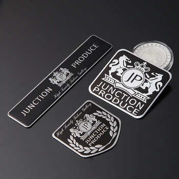 JP Junction Производит черный VIP Тонкий алюминиевый рисунок, эмблему для стайлинга автомобилей, классную 3D наклейку с логотипом для BMW Audi Volkswagen Ford 8