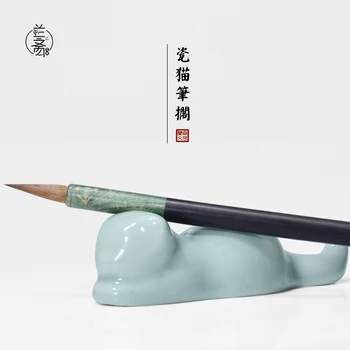 Lanzhai Study Креативный держатель для ручек с животными, Милый Кот, держатель для ручек, украшение в виде Буйвола, Ruyao Tea Play 11