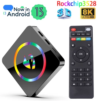 LEMFO T1 Android 13 TV Box Rockchip 3528 4 ГБ 64 ГБ 8 К Декодирование 2,4 Г/5 Г Wifi Поддержка Google Voice Новая Смарт-приставка 2023 4