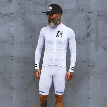 Love The Pain, белый костюм из джерси для велоспорта, одежда сборной США по велоспорту 2022, мужская рубашка, шорты-нагрудник с длинным рукавом, костюм для шоссейного велосипеда Mtb 16