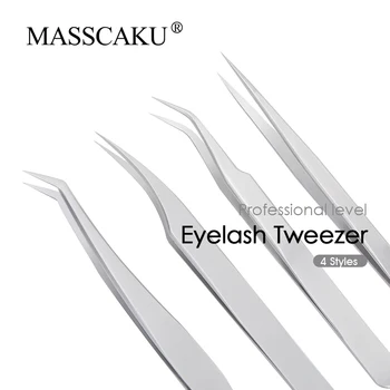 MASSCAKU 1 шт. Пинцет 5 стилей Инструменты для наращивания ресниц Красочные прямые изогнутые принадлежности для искусственных инструментов своими руками 18