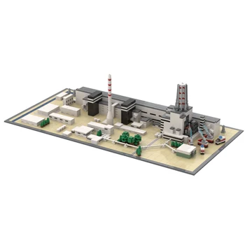 MOC Модель Чернобыльской атомной электростанции Строительные блоки Diy Assembly Bricks Серия Architecture Демонстрационные игрушки для детей Подарки 18