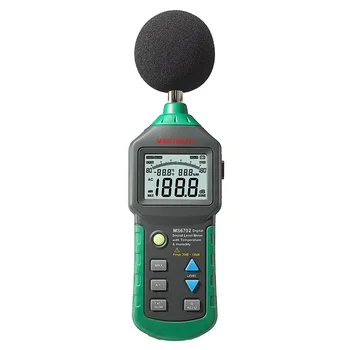 MS6702 Цифровой измеритель уровня звука Шумоизолирующий тестер Температура Влажность Термометр Уровень окружающего шума Мастерские Жилые помещения 19