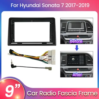 Navifly 9-дюймовая автомобильная панель 2din для Hyundai Sonata 7 2017-2019 Двойная автомобильная рама Din, Комплект для установки отделки приборной панели 18