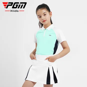 PGM Girls Golf С Коротким рукавом Летние Дышащие Детские Молодежные Спортивные Рубашки Футболка Одежда Для гольфа Детская Одежда Для гольфа 2023 YF593 10