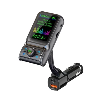 QC3.0 Быстрая зарядка автомобильного Bluetooth-MP3-плеера, FM-передатчика, HD-дисплея с цветным экраном, расходных материалов для автомобилей