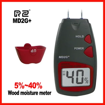 RZ 5 ~ 40% Двухконтактный Цифровой измеритель влажности древесины, тестер влажности древесины, гигрометр, детектор влажности древесины, Большой ЖК-дисплей 12
