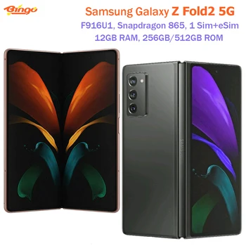 Samsung Galaxy Z Fold2 5G F916U1 256 ГБ / 512 ГБ Мобильный телефон Android Snapdragon 865 Восьмиядерный 7,6 