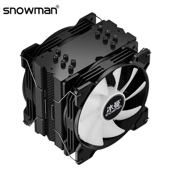 SNOWMAN 6 Тепловых Трубок Процессорный Кулер ARGB 120 мм PWM 4-контактный Вентилятор ПК Тихий Intel LGA 1700 1151 1155 2011 X79 X99 AMD AM4 AM5 Охлаждение процессора 17
