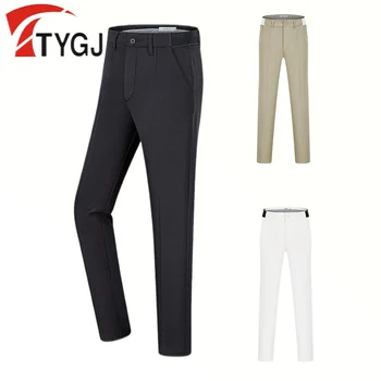 TTYGJ Новые Мужские осенне-зимние брюки для гольфа, мужские повседневные брюки для фитнеса, водонепроницаемые эластичные брюки, Утепленные спортивные штаны на открытом воздухе 11
