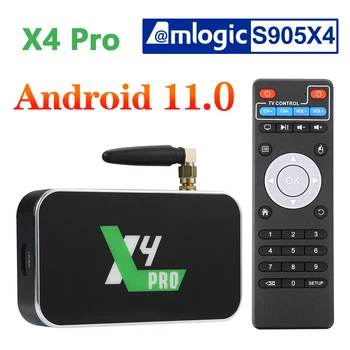 UGOOS X4 PRO 4GB 32GB X4 PLUS 64GB X4 CUBE Amlogic S905X4 Android 11 TV Box 1000M LAN Телеприставка 4K Медиаплеер ТВ ресиверы