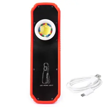 USB Перезаряжаемый светодиодный рабочий светильник, Магнитный фонарь, Подвесной крючок, лампа для кемпинга на открытом воздухе, портативный фонарик мощностью 60 Вт 8